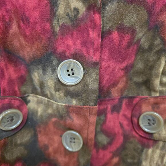 Elementz Corduroy Blazer Floral Womens M  Coat Light Weight Fall Autumn Business - Picture 6 of 10